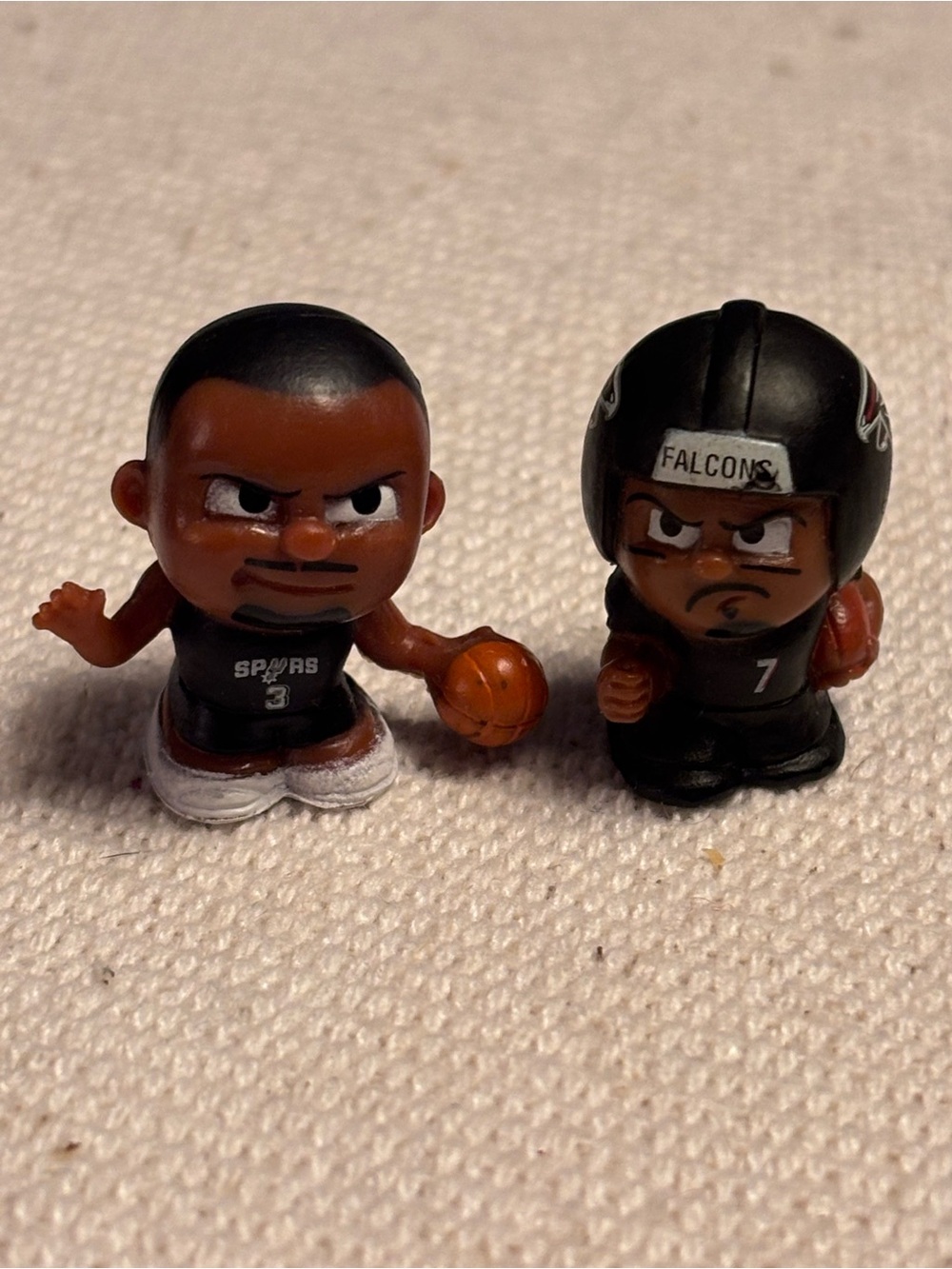 TeenyMates Keldon Johnson NBA & Bijan Johnson NFL mini figures.
